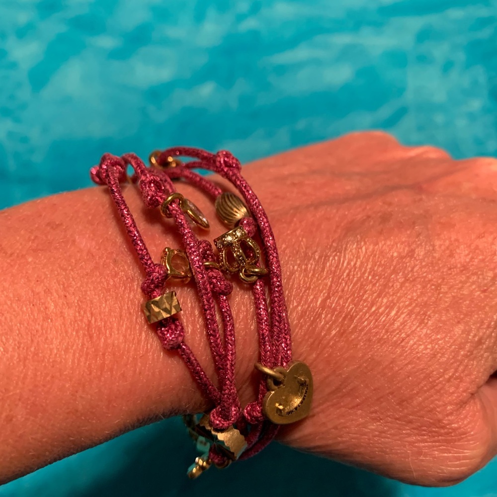 Authentic Juicy Couture Pink and Gold Charm Bracelet